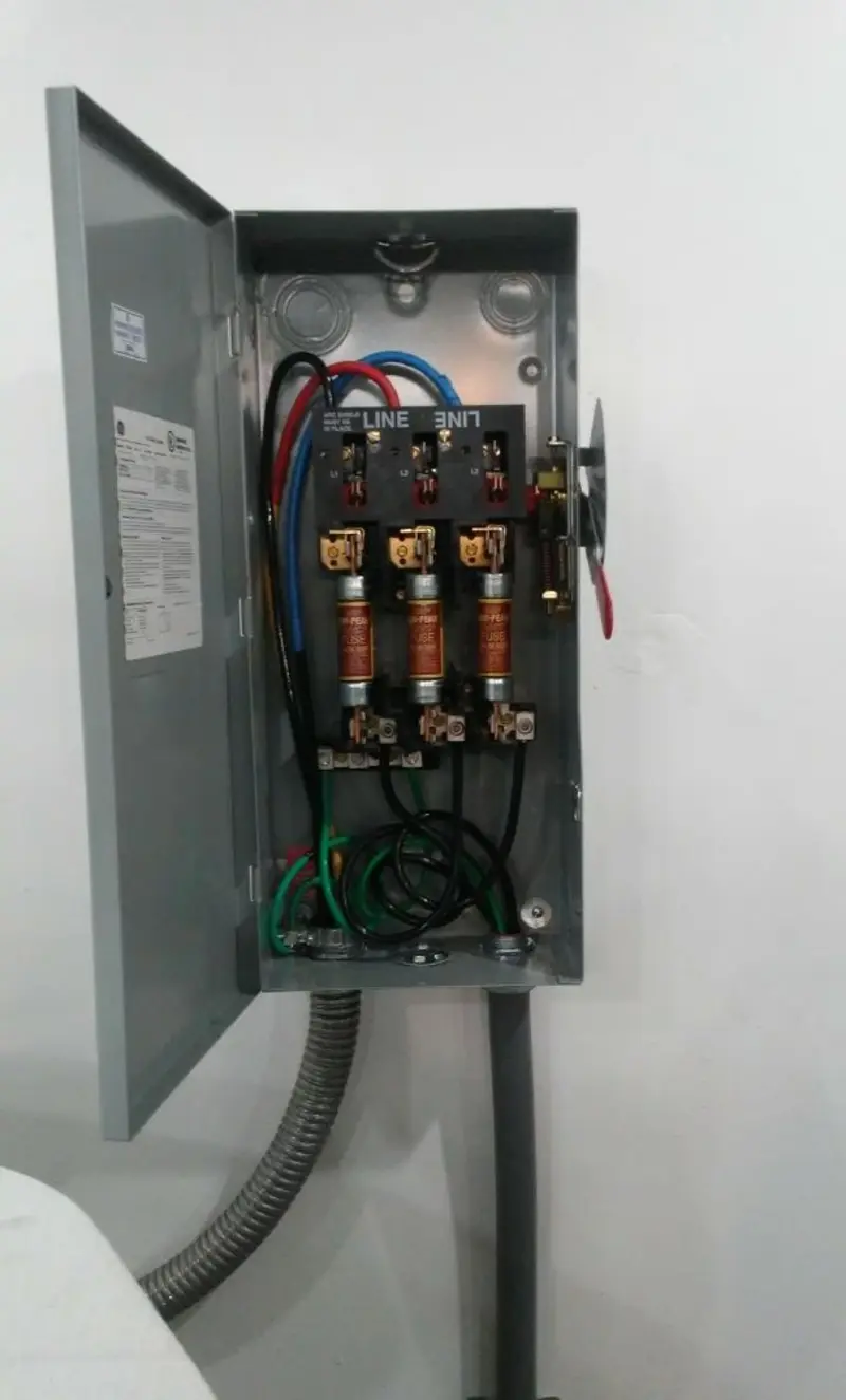 Three-phase disconnect switch installed for Electrical Wiring & Rewiring in South Park